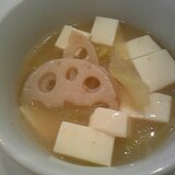 豆腐キャベツ蓮根の中華ミルクスープ♪